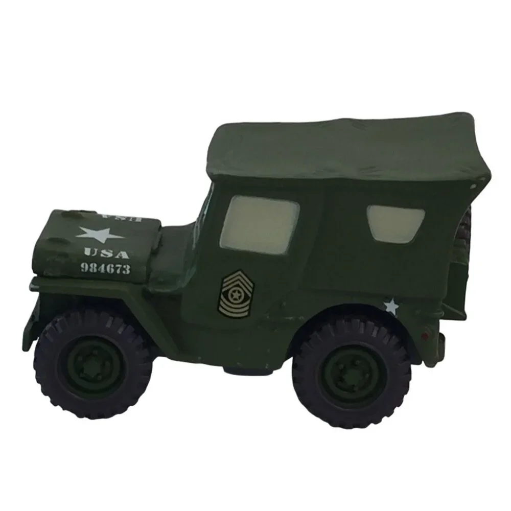 Disney Pixar Cars Sarge‎ Jeep Black and Green Lot of 2